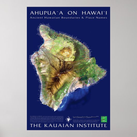 Poster L'île d'Hawaii Ahupuaa (Devant)