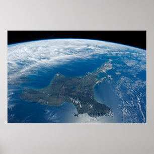 Poster L'île du Nord de la Nouvelle-Zélande.