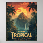 Poster L'Île Perdue – Paradis Tropical Fantastique (Devant)