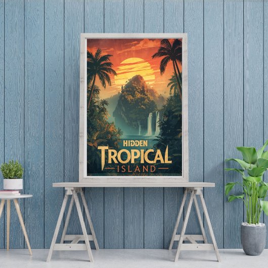 Poster L'Île Perdue – Paradis Tropical Fantastique