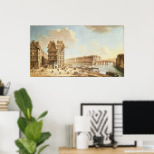 Poster L'île Saint-Louis de la place de Greve (Bureau à domicile)