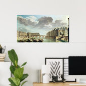Poster L'île Saint-Louis et le pont Marie en 1757 (Bureau à domicile)