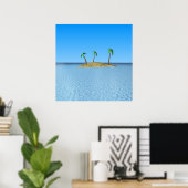 Poster L'île tropicale (Bureau à domicile)