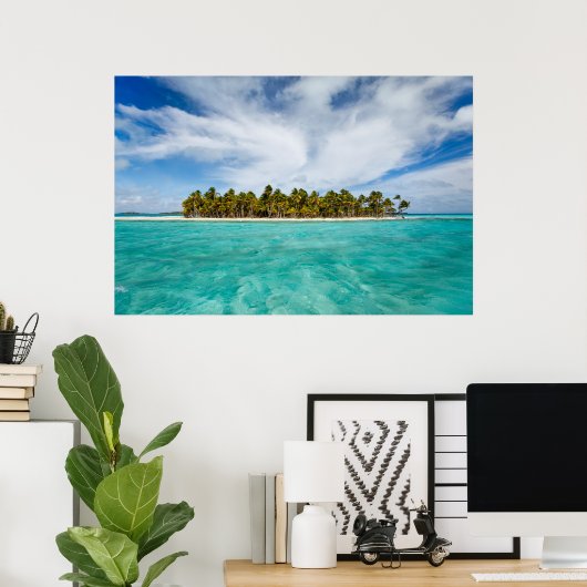 Poster L'île tropicale (Bureau à domicile)