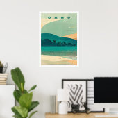 Poster L'île tropicale Oahu (Bureau à domicile)