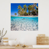 Poster L'île tropicale sous et au-dessus de l'eau (Cuisine)