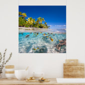 Poster L'île tropicale sous et au-dessus de l'eau (Cuisine)