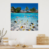 Poster L'île tropicale sous et au-dessus de l'eau (Cuisine)