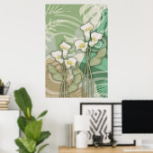 Poster Lilies blanches 24"x36" (Bureau à domicile)
