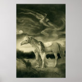 Poster Lilith avec cheval blanc (Devant)