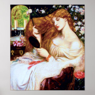 Poster Lilith avec cheveux rouges