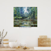 Poster Lillies d'eau dans le jardin des Monets par Claude (Cuisine)