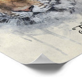 Poster L'illustration de l'aquarelle Tiger Look (Coin)