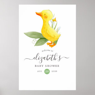 Poster Lilly canard de printemps du Baby shower de la val