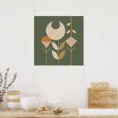 Poster Lily Abstrait Bohème (Cuisine)
