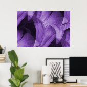 Poster Lily Abstraite violette par Mark Moore (Bureau à domicile)