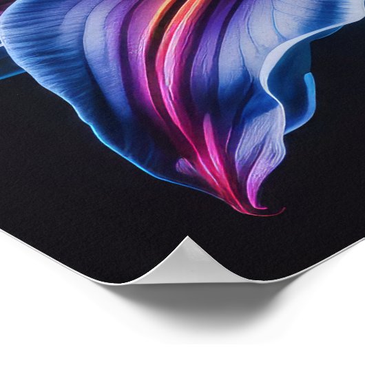 Poster Lily bleue III (Coin)