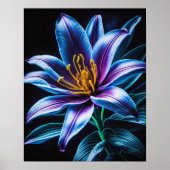 Poster Lily bleue IV (Devant)
