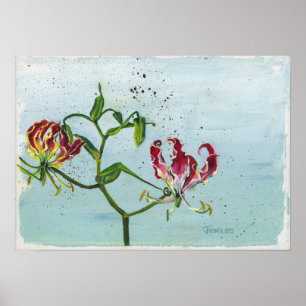 Poster Lily de flammes par Cheryl Jowers