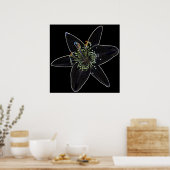Poster Lily en velours noir (Cuisine)