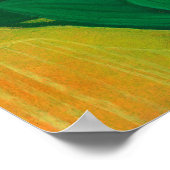 Poster Lily Fleurs Feuille de palmier, peinture d'art flo (Coin)