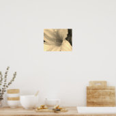 Poster Lily Flower Close dans Sepia Tint (Cuisine)