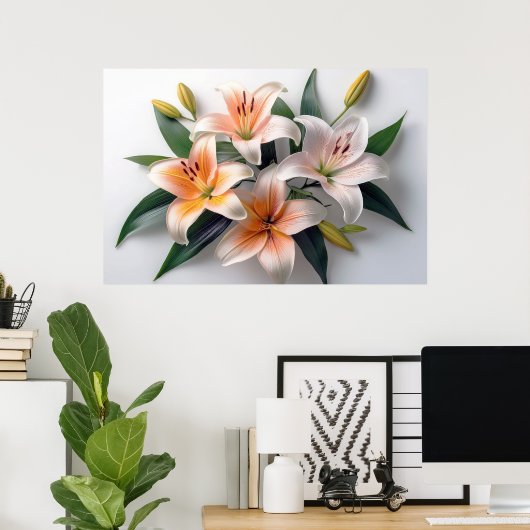 Poster Lily Flowers (Bureau à domicile)
