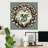 Poster Lily of the Valley Baby Dragon Cute Dragons (Bureau à domicile)