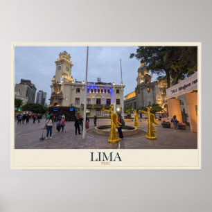 Poster Lima après le coucher du soleil