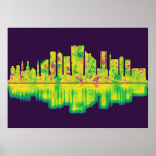 Poster Lima Peru Skyline