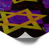 Poster L'image à thème Hanukkah de SlipperyJoe's jaune do (Coin)