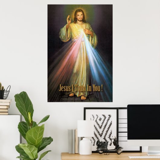 POSTER L'IMAGE DE DÉVOTION DIVINE MERCY (Bureau à domicile)
