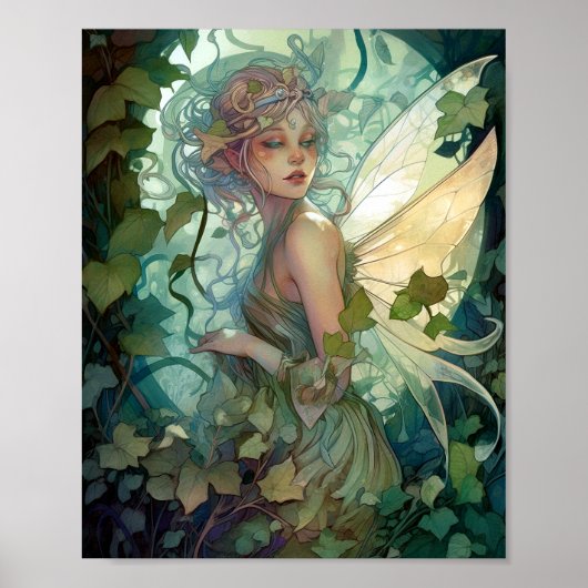 Poster L'Imaginaire Fairy Green Woodland (Devant)