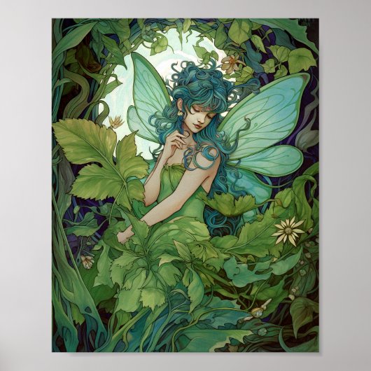 Poster L'Imaginaire Fairy Green Woodland (Devant)