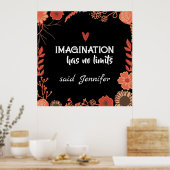 Poster L'imagination n'a aucune limite - texte modifiable (Cuisine)