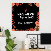 Poster L'imagination n'a aucune limite - texte modifiable (Bureau à domicile)