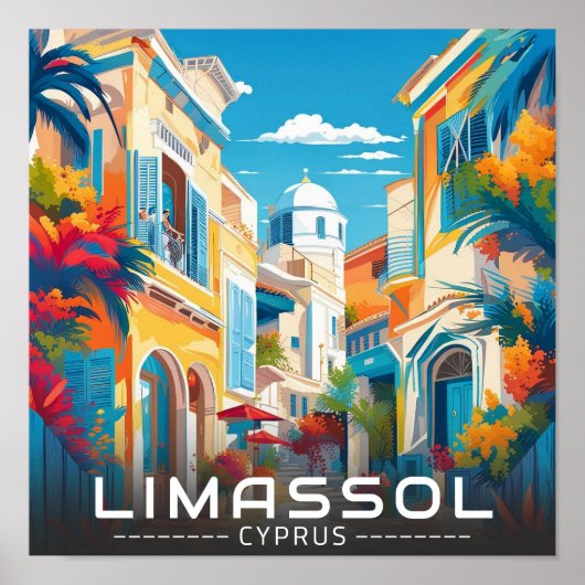 Poster Limassol City, Chypre tournée (Devant)