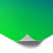 Poster Lime au dégradé bleu (Coin)