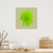 Poster Lime électrique / Fleur PopArt (Cuisine)