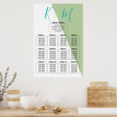 Poster Lime Géométrique Magnifique minimaliste Mariage (Cuisine)