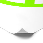 Poster Lime Green Peace & Word (Coin)