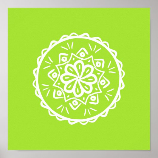 Poster Lime Mandala (Devant)