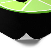 Poster Lime Se Sentent Bon Amusant Citrus Fruit Pun Dark  (Coin)