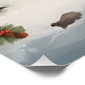 Poster Limier de Noël dans la neige (Coin)