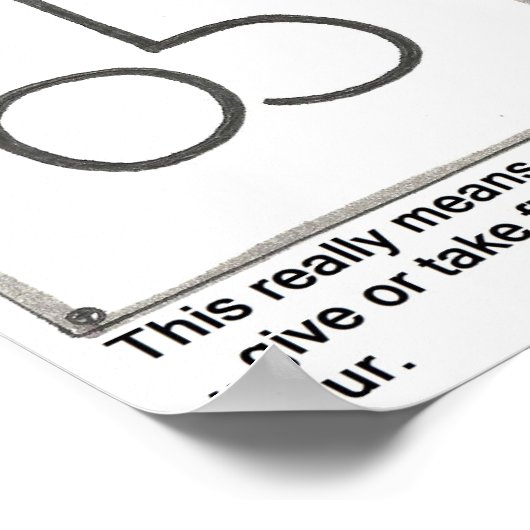 Poster Limite de vitesse (Coin)