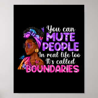 Poster Limites Femme Noire Amour de Soi Mois de l'Histoir