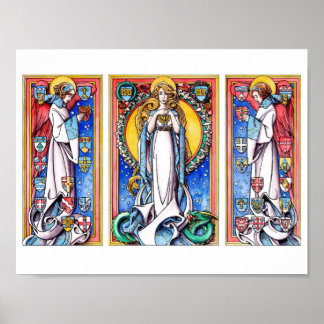 Poster L'Immaculée Conception avec les Anges Accompagnate