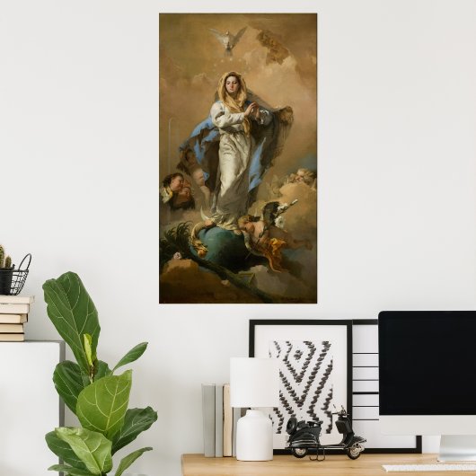 Poster L'Immaculée Conception par Giovanni B. Tiepolo (Bureau à domicile)