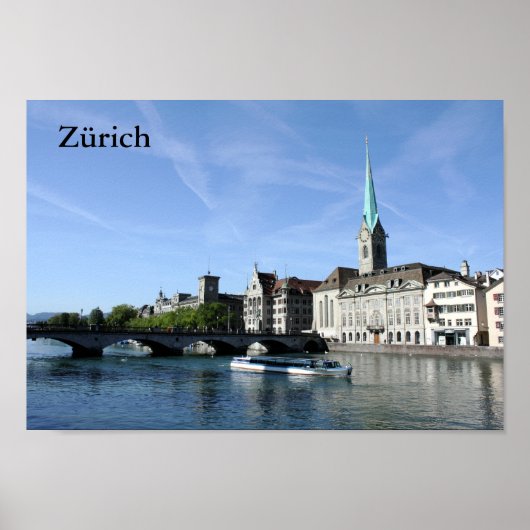 Poster Limmat River à Zürich (Devant)