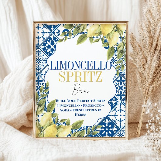 Poster Limoncello Bar La Dolce Vita Citron italien